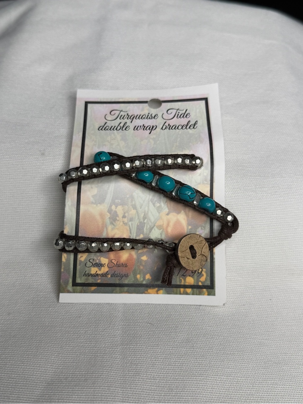 Double Wrap Bracelet by Turquoise Beads